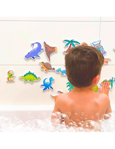 Juguetes de baño de espuma NUBUNI con bolsa de almacenamiento