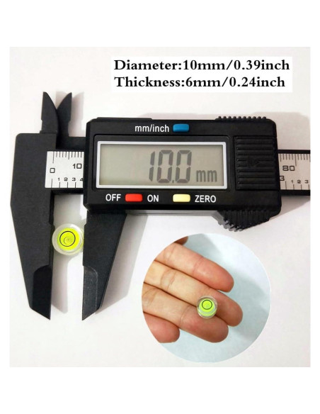 10 Piezas Nivel Circular Mini 10x6mm SIZIKJXGHWYI Acrílico