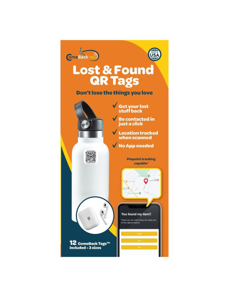 Etiquetas QR Adhesivas ComeBack - 12 Unidades Resistentes