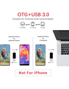 Vansuny 256GB Unidad Flash USB C 2 en 1 OTG USB 3.0 2