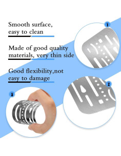 Set de 6 Plantillas de Borrador Acero Inoxidable Luhaomisky 2