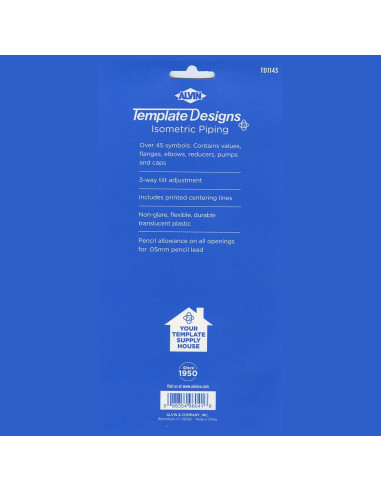 Plantilla Isométrica ALVIN TD1143 21.6x13.3 cm Plástico