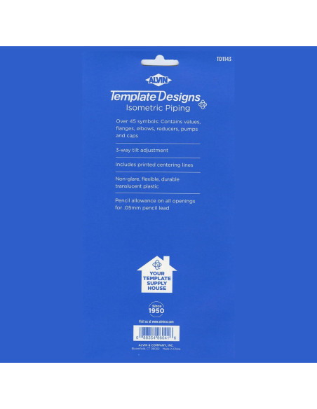 Plantilla Isométrica ALVIN TD1143 21.6x13.3 cm Plástico