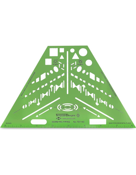 Plantilla Isométrica ALVIN TD1143 21.6x13.3 cm Plástico