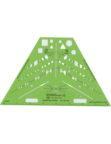 Plantilla Isométrica ALVIN TD1143 21.6x13.3 cm Plástico