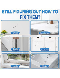 Pintura Blanca para Reparaciones Clennaner 1.5 Oz Semi-Brillante 2