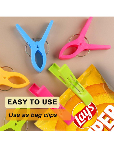 16 Clips de Toalla de Playa ESFUN - Sujetadores Grandes Multicolor