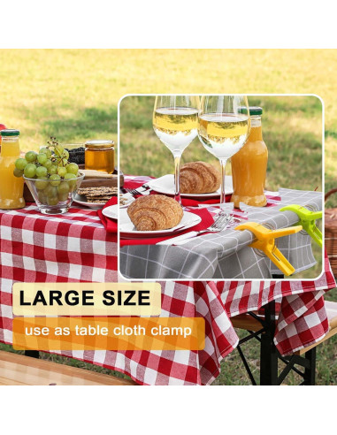 16 Clips de Toalla de Playa ESFUN - Sujetadores Grandes Multicolor