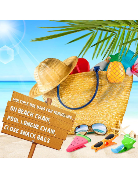 16 Clips para Toallas de Playa Rtteri - Diseño Variado