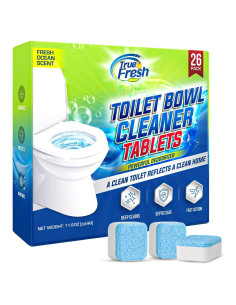 Tabletas Limpiadoras de Inodoro True Fresh 26 Unidades - Aroma Océano Fresco