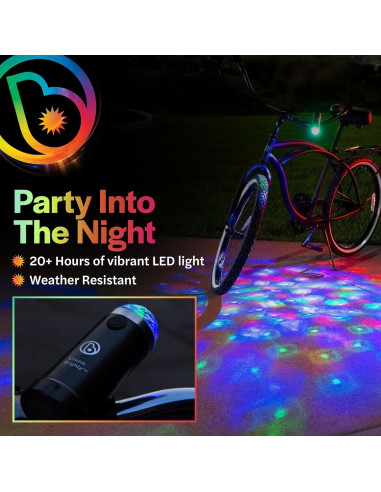 Luz LED Disco para Bicicleta Brightz CruzinBrightz - Tricolor