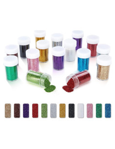 Juego de Purpurina Fina TORC - 12 Colores Vibrantes 190g