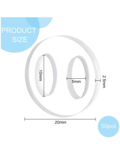 Botones Removibles Pom Pom Acrílico BENECREAT 50 Piezas 20mm 2