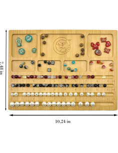 Tablero de Perlas NOAVAOL de Bambú 26x19 cm para Joyas DIY 2