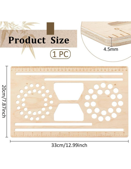 Tablero de Perlas de Madera BENECREAT 33x20 cm para Joyería DIY