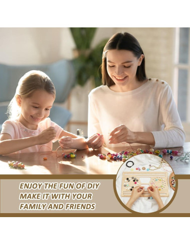 Tablero de Perlas de Madera BENECREAT 33x20 cm para Joyería DIY