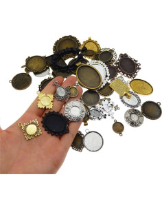 Bandejas de Pendientes Julie Wang 40PCS Bronce y Plata 2