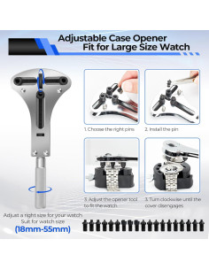 Kit de Reparación de Reloj Ohuhu 192 PCS Profesional con Bolsa 2