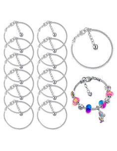 Cadena de Pulsera Ajustable Junkin 12 Pcs Cierre Corazón 19.99 cm
