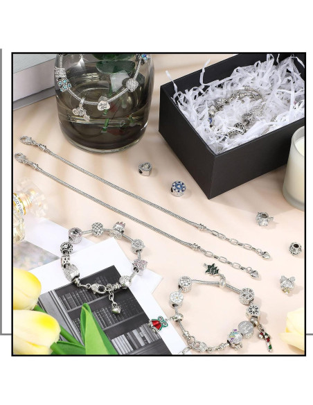 Cadena de Pulsera Ajustable Junkin 12 Pcs Cierre Corazón 19.99 cm