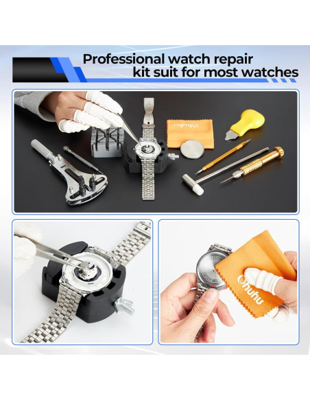 Kit de Reparación de Reloj Ohuhu 192 PCS Profesional con Bolsa