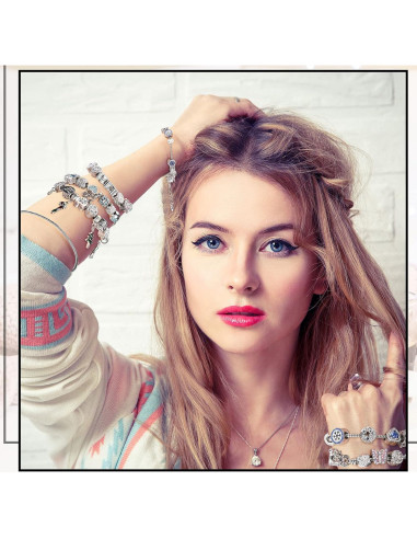 Cadena de Pulsera Ajustable Junkin 12 Pcs Cierre Corazón 19.99 cm