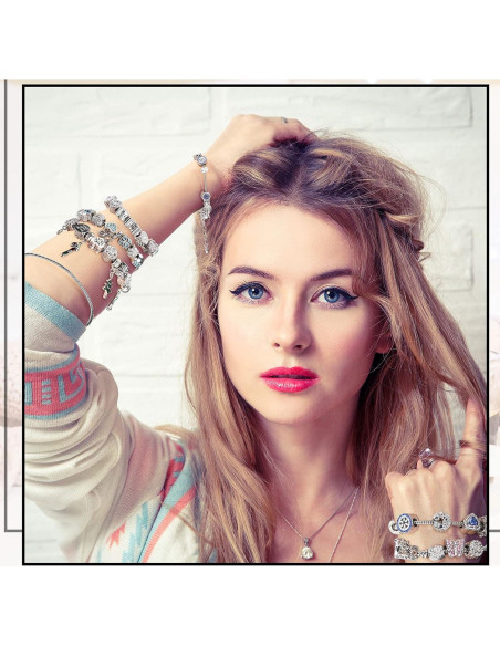 Cadena de Pulsera Ajustable Junkin 12 Pcs Cierre Corazón 19.99 cm