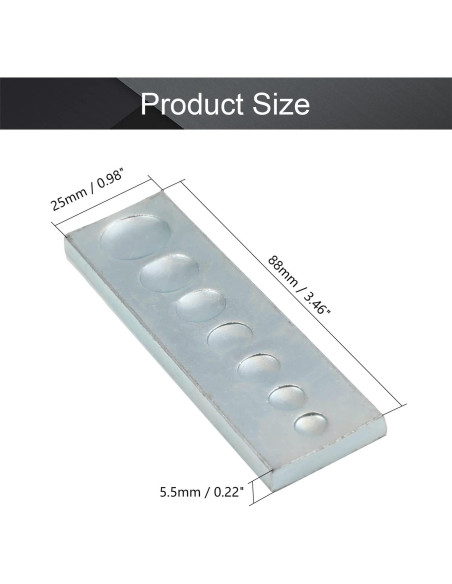 Base Redonda de Remachadora Utoolmart Acero 7 Anchos