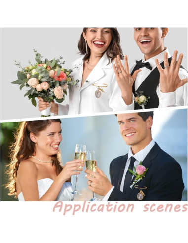 Kit de Charm de Foto para Ramo de Boda UNICRAFTALE DIY 6 Piezas