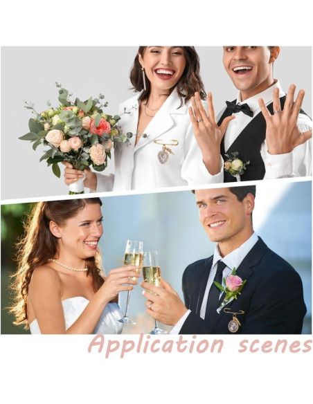 Kit de Charm de Foto para Ramo de Boda UNICRAFTALE DIY 6 Piezas