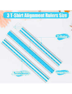 Juego de 3 Reglas de Alineación para Camisetas Oudain 43 cm 2