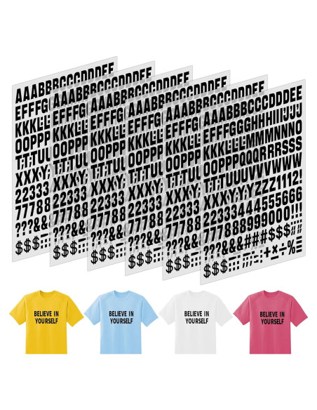 Set de Letras y Números de Planchar Metsyth 2088 Piezas Negro