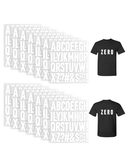 15 Hojas Letras de Vinilo para Planchar Huimdery 2 Pulgadas