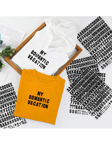 Set de Letras y Números de Planchar Metsyth 2088 Piezas Negro