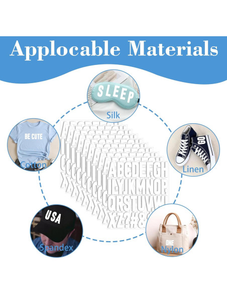 15 Hojas Letras de Vinilo para Planchar Huimdery 2 Pulgadas