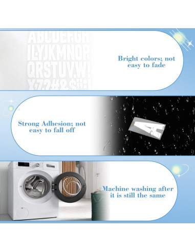 15 Hojas Letras de Vinilo para Planchar Huimdery 2 Pulgadas