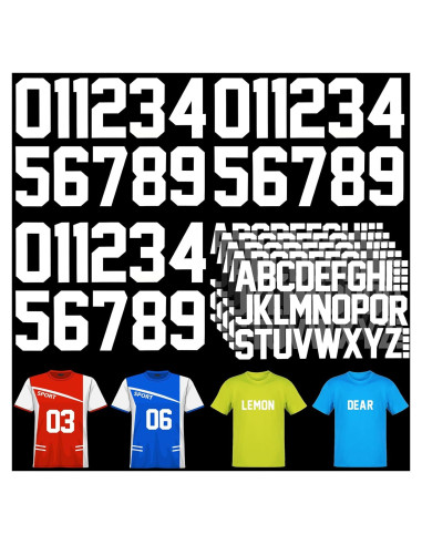 Set de Letras y Números de Planchar Lucomb 8" y 2" para DIY