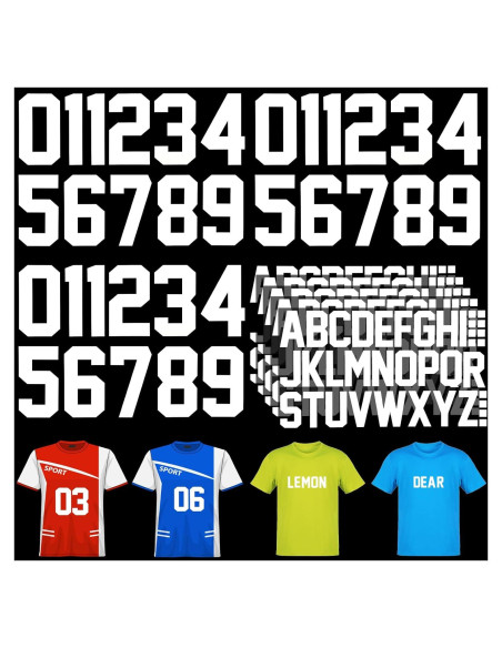 Set de Letras y Números de Planchar Lucomb 8" y 2" para DIY