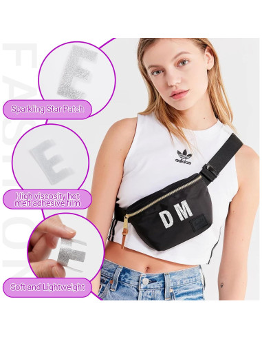 52 Letras Termoadhesivas Brillantes LUHIMO A-Z para Ropa