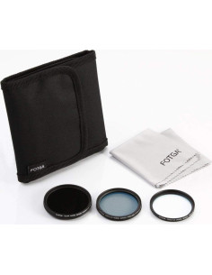 Filtros de Lente Fotga 43mm ND Variable + UV + CPL + Funda 2