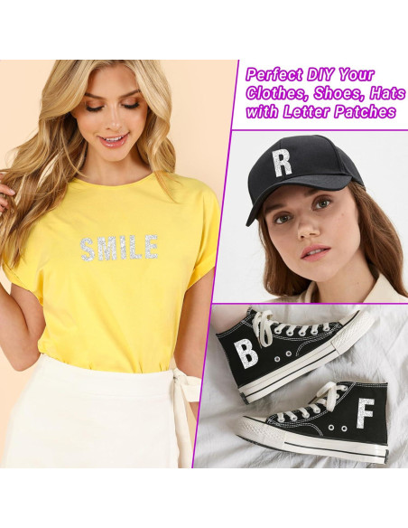 52 Letras Termoadhesivas Brillantes LUHIMO A-Z para Ropa