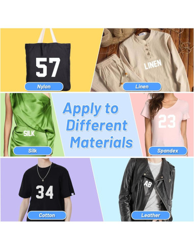 Set de Letras y Números de Planchar Lucomb 8" y 2" para DIY