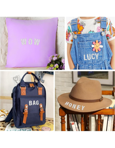 52 Letras Termoadhesivas Brillantes LUHIMO A-Z para Ropa