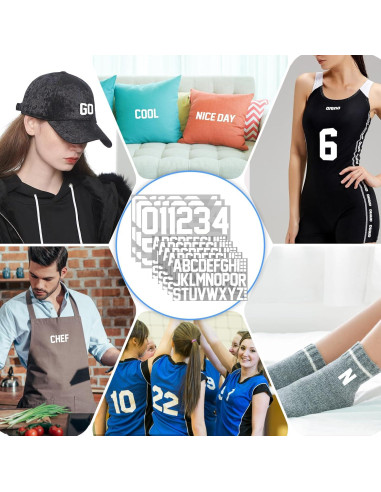 Set de Letras y Números de Planchar Lucomb 8" y 2" para DIY