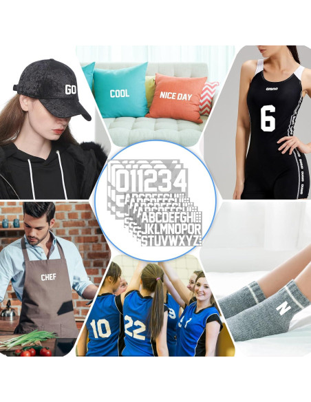 Set de Letras y Números de Planchar Lucomb 8" y 2" para DIY