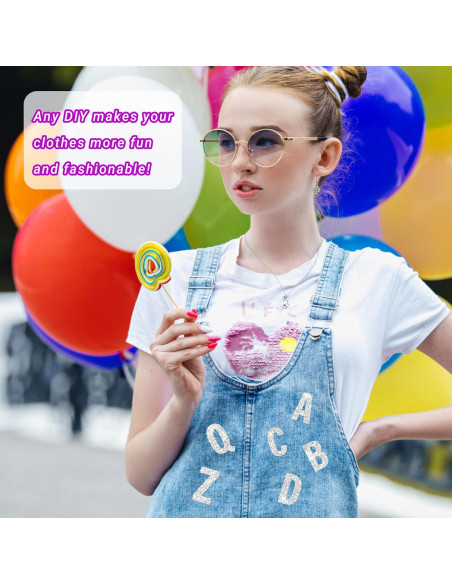 52 Letras Termoadhesivas Brillantes LUHIMO A-Z para Ropa