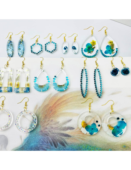 Conjunto de Moldes de Aretes de Resina Sanglow RM13 - 10 Piezas