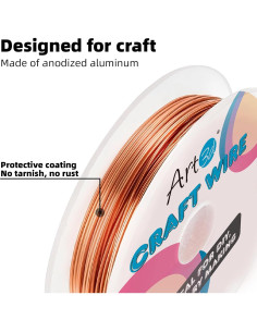 Alambre de Manualidades Art3d 18 AWG 120 Ft Cobre Flexible 2