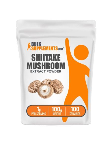 Extracto de Champiñón Shiitake en Polvo BulkSupplements 100g