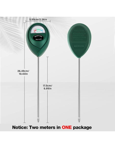 Medidor de Humedad de Suelo Thlevel Verde - 2 Paquetes